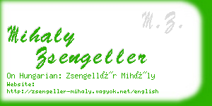 mihaly zsengeller business card